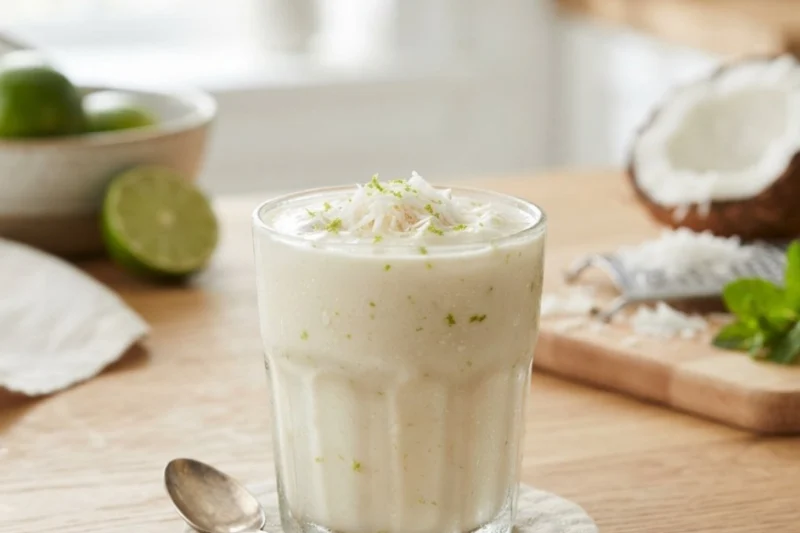Suco de Limão Cremoso com Coco