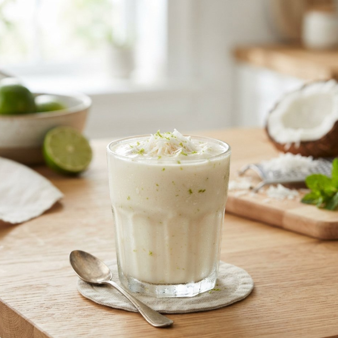 Suco de Limão Cremoso com Coco